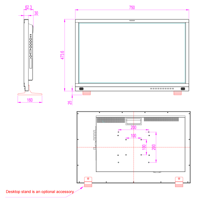 Konvision KVM-3250W - Wall-mount Broadcast LCD monitor