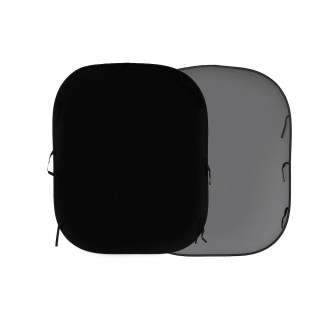 Manfrotto LL LB56GB - Collapsible Reversible Background (Black/Mid Gray, 5 x 6')