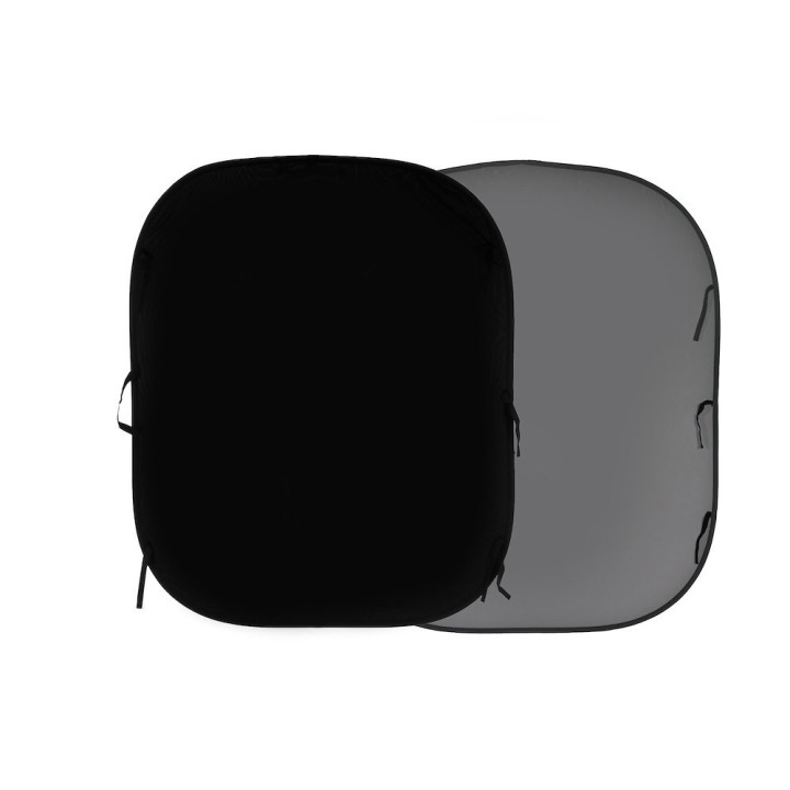 Manfrotto LL LB56GB - Collapsible Reversible Background (Black/Mid Gray, 5 x 6')