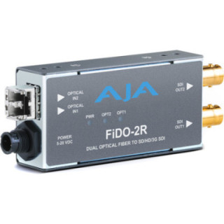 AJA FiDO-2R-MM - 2-Channel Multi-Mode LC Fiber to 3G-SDI Receiver