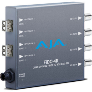 AJA FiDO-4R-MM - 4-Channel Multi-Mode LC Fiber to 3G-SDI Receiver