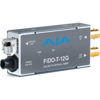AJA FiDO-T-12G - 1-Channel 12G-SDI to Single-Mode LC Fiber Transmitter