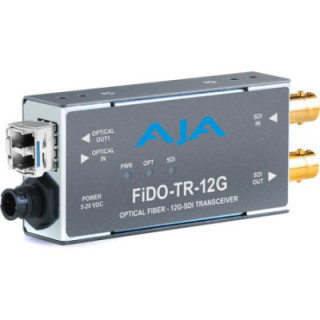 AJA FiDO-TR-12G - 1-Channel 12G-SDI/LC Single-Mode LC Fiber Transceiver