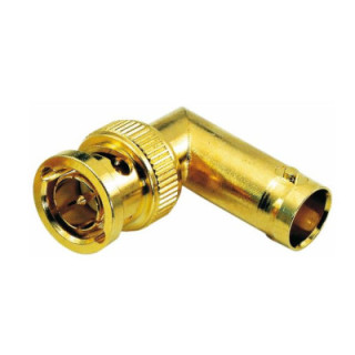Contrik BNCM-BNCF/R - Angle adapter BNC male - female BNC, Gold-Plated