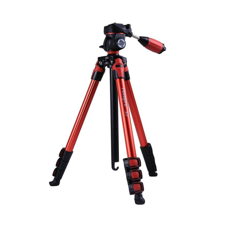 FotoPro S3 - Aluminum Standard Tripod (red)