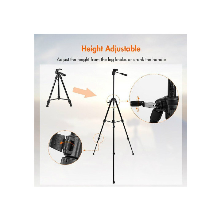 FotoPro X2 (DIGI-9300++SJ-85+GA-1) - Aluminum Tripod Kit with ball head and cell phone adapter