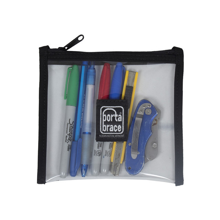 Portabrace POUCH-CLEARSET63 - set of 3, 6x6inches clear pouches and 1x CS-B9