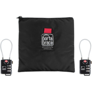 Portabrace TSA-LOCKSET - 2 Safe Skies cable locks and CS-B9 accessory pouch