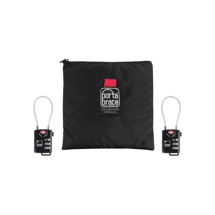 Portabrace TSA-LOCKSET - 2 Safe Skies cable locks and CS-B9 accessory pouch