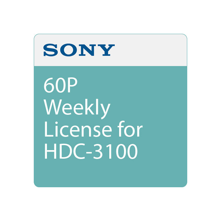 Sony HZC-PRV50W - 7 days License - 1080/50p for HDC-3500/3100, HDC-P50