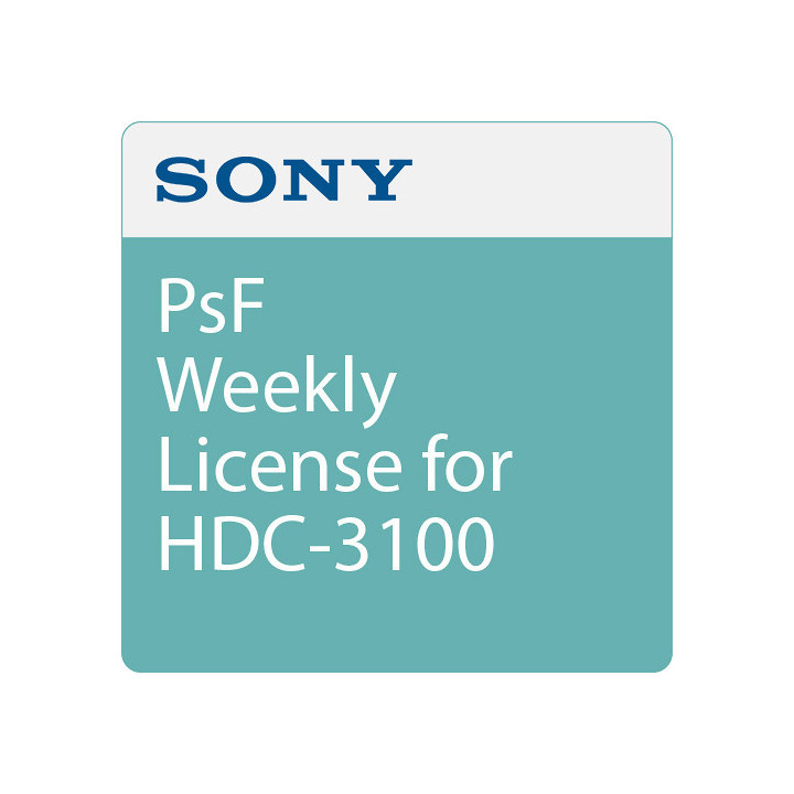 Sony HZC-PSF50W - 7 days License - 1080/25p & 24p for HDC3500/3100/3170, HDC-P50