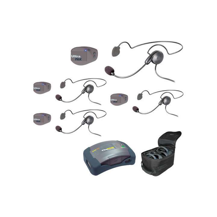 Eartec UPCYB4 - 1 HUB, 4 UltraPAK & 4 Cyber Headsets