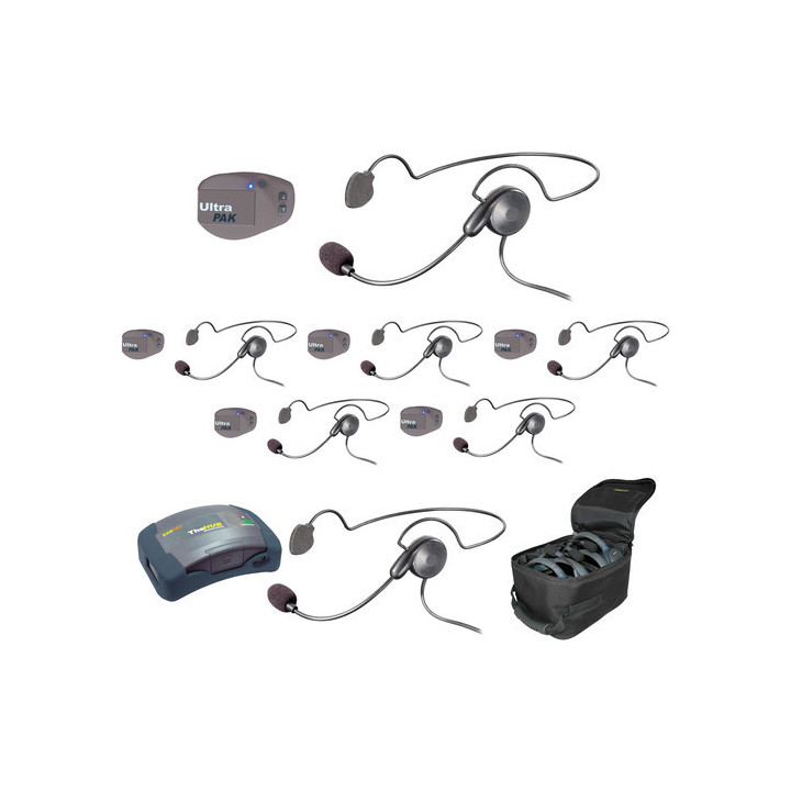Eartec UPCYB7 - 1 HUB, 7 UltraPAK & 7 Cyber Headsets