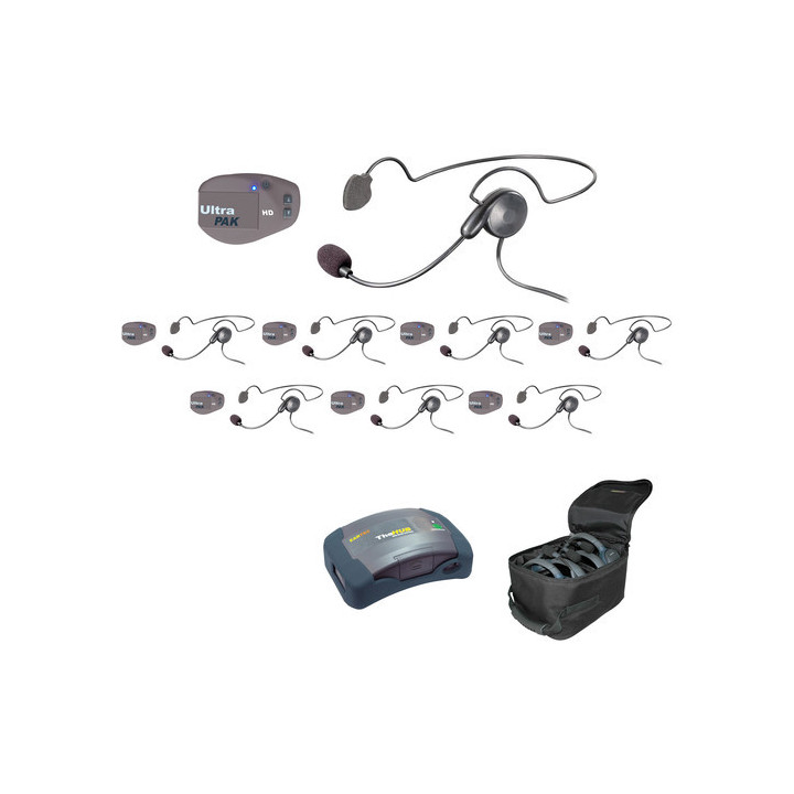Eartec UPCYB8 - 1 HUB, 8 UltraPAK & 8 Cyber Headsets