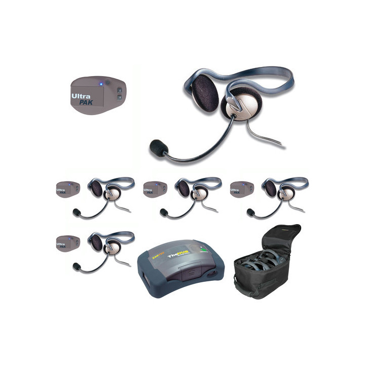 Eartec UPMON5 - 1 HUB, 5 UltraPAK & 5 Monarch Headsets