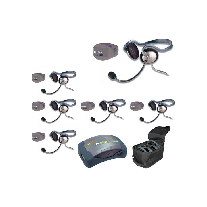 Eartec UPMON6 - 1 HUB, 6 UltraPAK & 6 Monarch Headsets