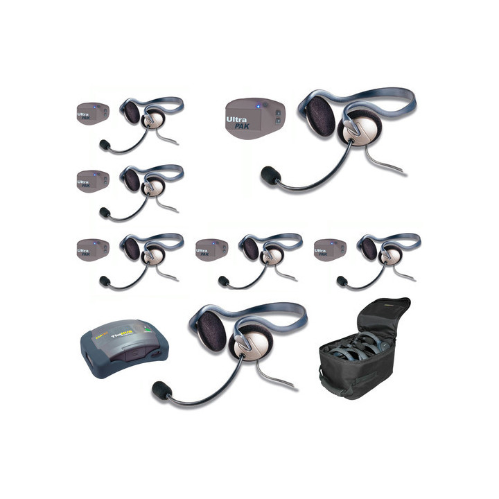 Eartec UPMON7 - 1 HUB, 7 UltraPAK & 7 Monarch Headsets