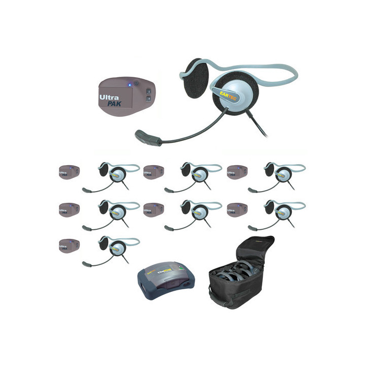 Eartec UPMON8 - 1 HUB, 8 UltraPAK & 8 Monarch Headsets