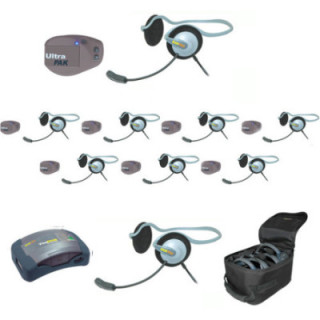 Eartec UPMON9 - 1 HUB, 8 UltraPAK & 9 Monarch Headsets