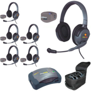 Eartec UPMX4GD6 - 1 HUB, 6 UltraPAK & 6 Max 4G Double Headsets
