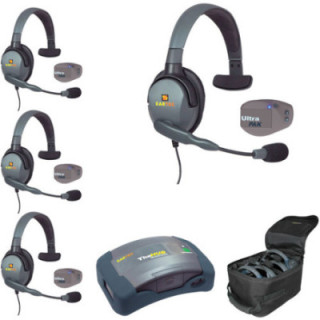 Eartec UPMX4GS4 - 1 HUB, 4 UltraPAK & 4 Max 4G Single Headsets