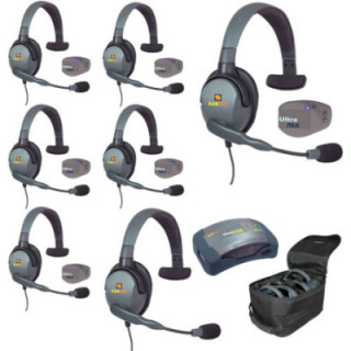 Eartec UPMX4GS7 - 1 HUB, 7 UltraPAK & 7 Max 4G Single Headsets
