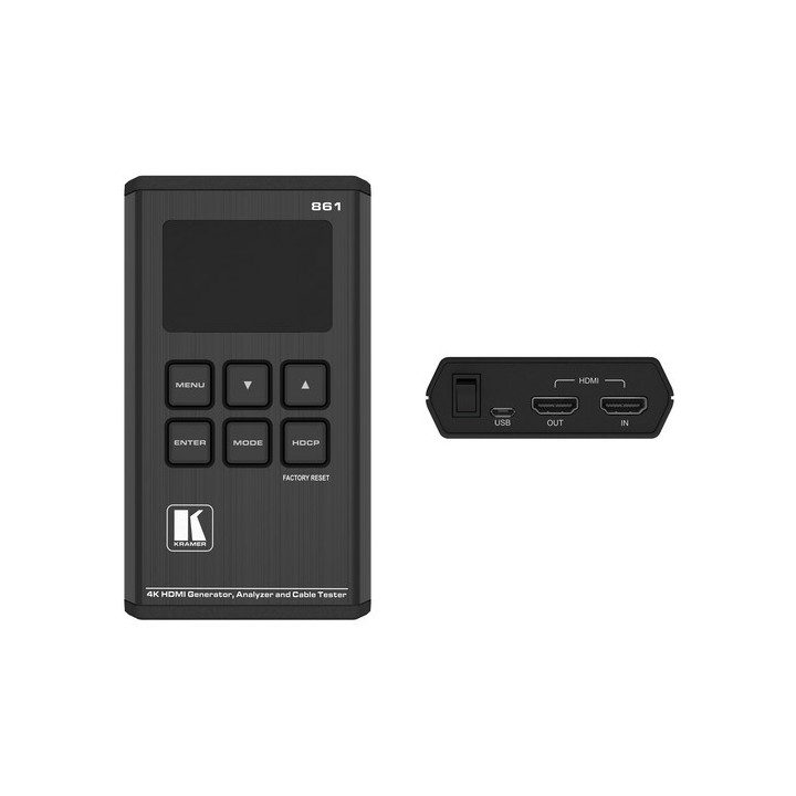 Kramer 861 - 18G 4K HDR Pocket Signal Generator, Analyzer and Cable Tester