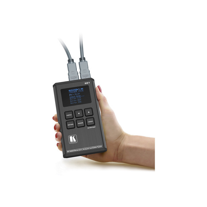 Kramer 861 - 18G 4K HDR Pocket Signal Generator, Analyzer and Cable Tester
