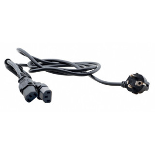 Kramer C-ACY/EU - TBUS AC Power Cord Dual Outputs - Right-Angle Europe 6ft 220V AC