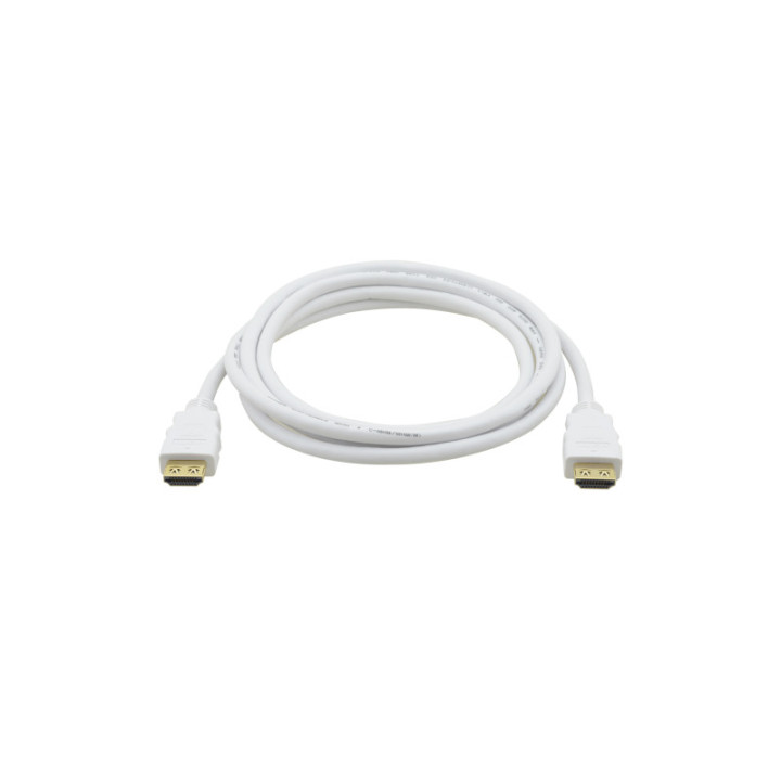 Kramer C-MHM/MHM(W)-1 - Flexible High-Speed HDMI Cable with Ethernet, white jacket - 0.3m