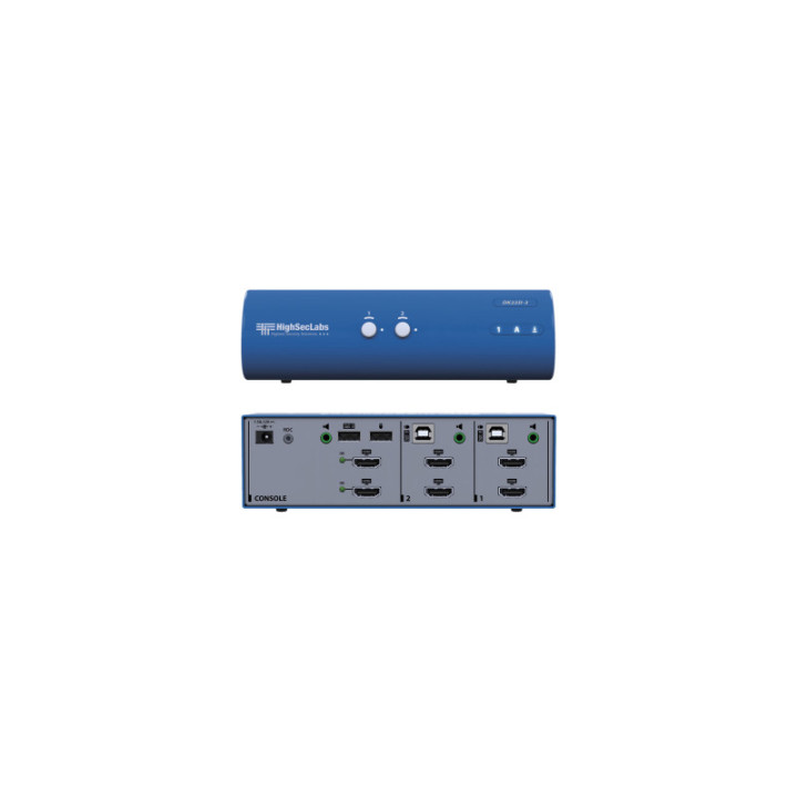 Kramer DK22H-3(CPN10288) - HSL Secure DH KVM Switch 2-Port 4K HDMI video, PP 3.0