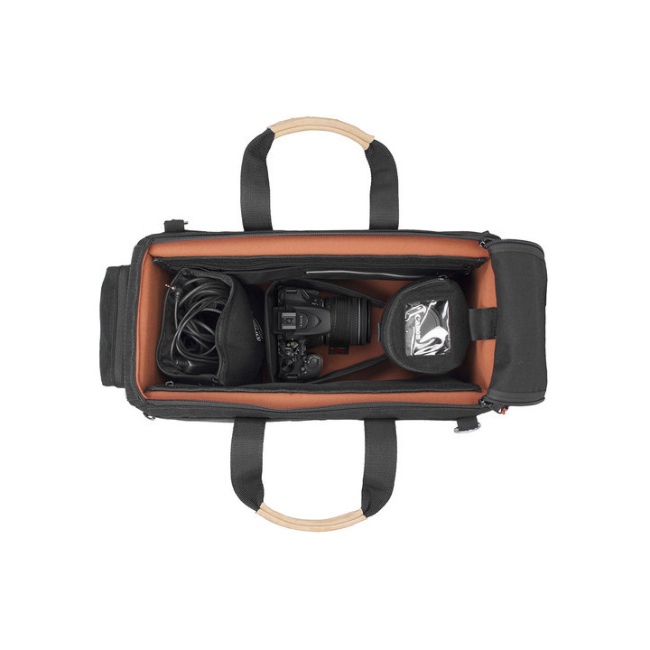 Portabrace CAR-DSLR - A rigid frame case with multiple dividers to organize DSLR kits