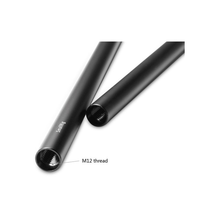 SmallRig 1053 - Hard Anodizing Aluminum Alloy Pair of 15mm Rods (M12-12inch)