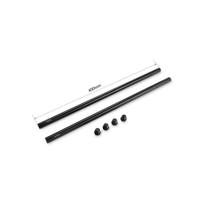 SmallRig 1054 - 2pcs 15mm Black Aluminum Alloy Rod (M12-40cm) 16inch