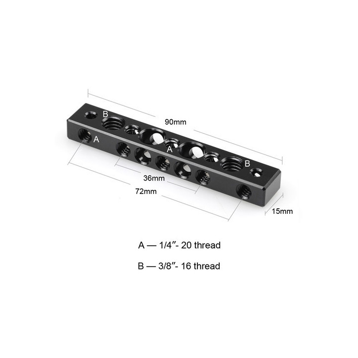 SmallRig 1091 - Cheese Bar with 1/4 Inch and 3/8 Inch Screw Hole