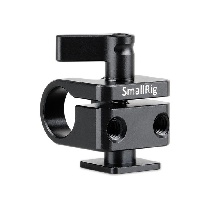 SmallRig 1597 - 15mm Rod Clamp with Cold Shoe