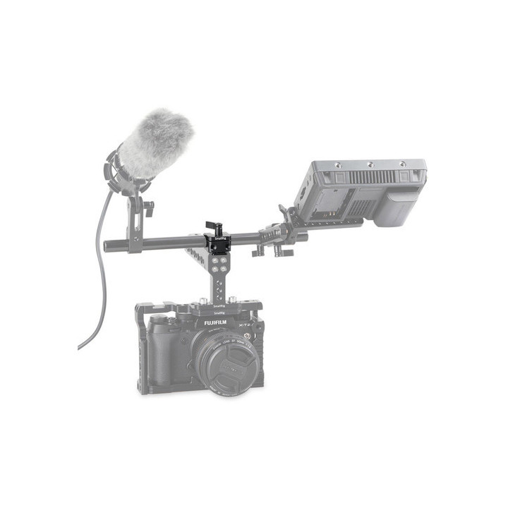 SmallRig 1597 - 15mm Rod Clamp with Cold Shoe