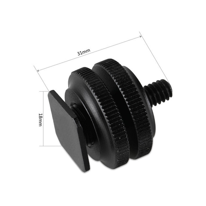 SmallRig 1631 - Cold Shoe Adapter with 3/8" to 1/4" Thread (2pcs Pack)