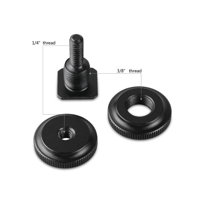 SmallRig 1631 - Cold Shoe Adapter with 3/8" to 1/4" Thread (2pcs Pack)