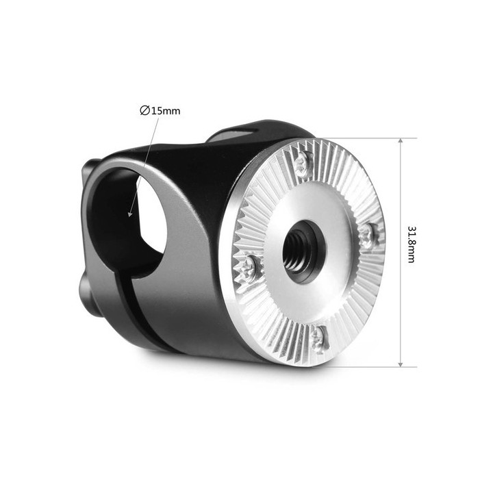 SmallRig 1686B - 15mm Rod Clamp with Arri Rosette