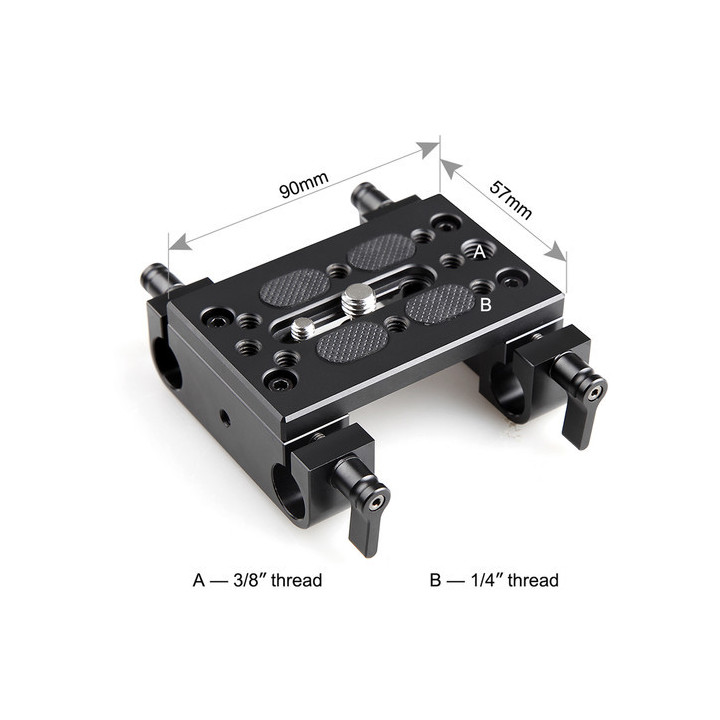 SmallRig 1775 - Mounting Plate with 15mm Rod Clamps