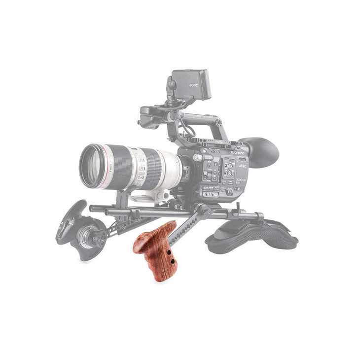 SmallRig 1891B - Left Side Wooden Grip with Arri Rosette