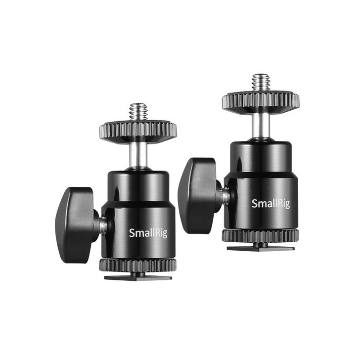 SmallRig 2059 - 1/4" Camera Hot shoe Mount with Additional 1/4" Screw (2pcs Pack)