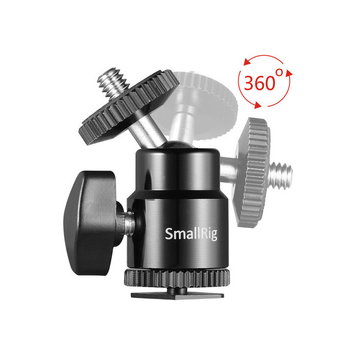 SmallRig 2059 - 1/4" Camera Hot shoe Mount with Additional 1/4" Screw (2pcs Pack)