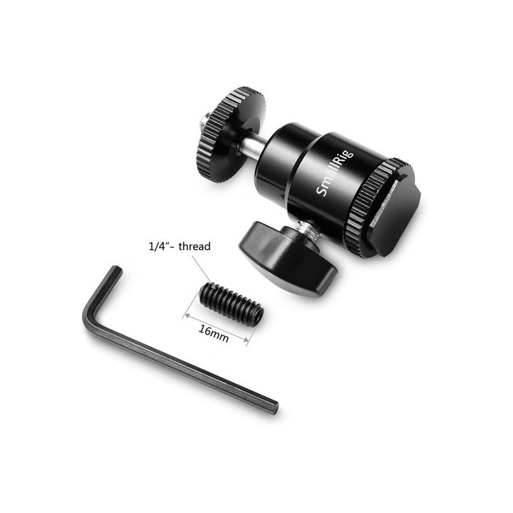 SmallRig 761 - New 1/4" Camera Hot shoe mount w/ additional 1/4" screw
