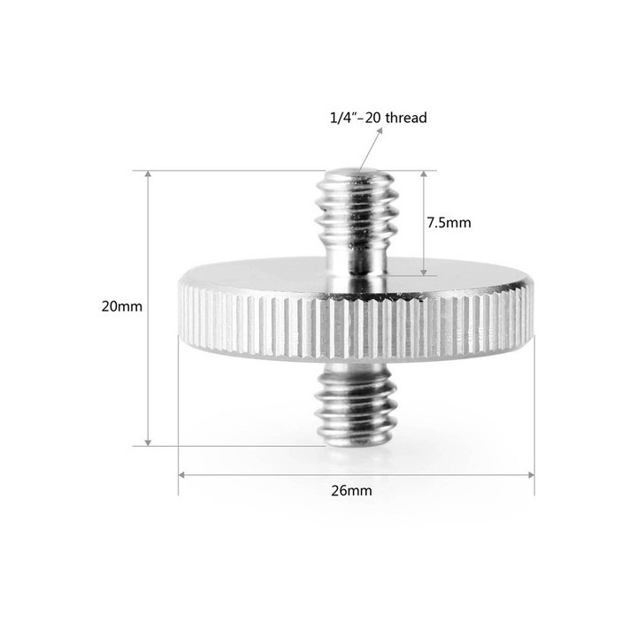 SmallRig 859 - BIG Double Head Stud with 1/4 to 1/4 thread