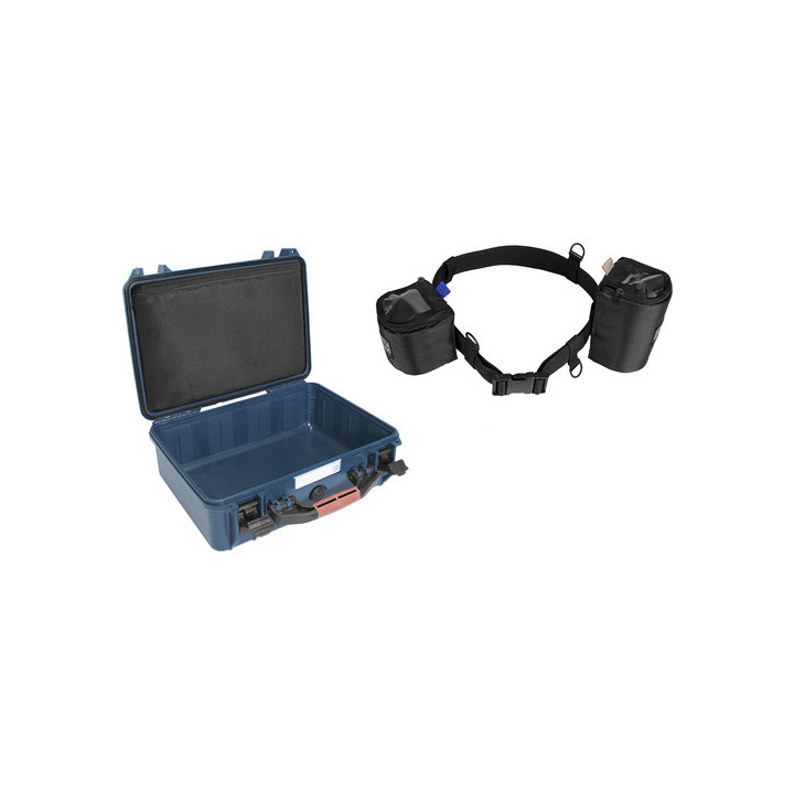 Portabrace BP-Portabrace LB47KIT - Lens Belt/Nylon belt with 4-inch & 7-inch Lens Cups /Included PB-2400E hard case