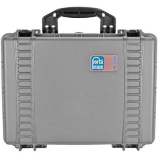 Portabrace PB-2500FP - Hard Case, Foam Interior, Airtight, Medium, Platinum