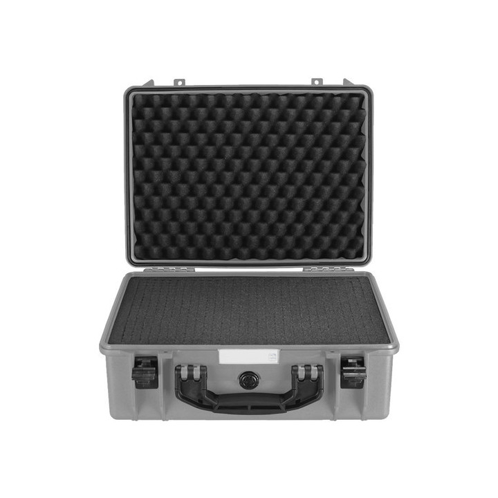 Portabrace PB-2500FP - Hard Case, Foam Interior, Airtight, Medium, Platinum