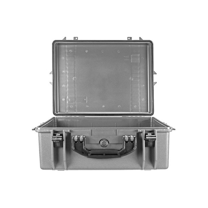 Portabrace PB-2600EP - Hard Case with Wheels, Airtight, Medium, Platinum